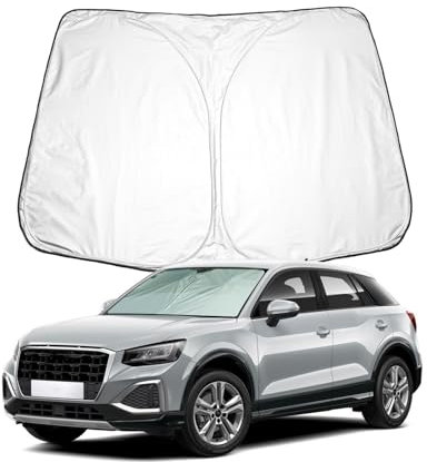 BIXUAN Q2 2024 Parasol Compatible con Audi Q2 2016-2024 Parabrisas para el Q2 Auto Frontscheibenabdeckung Wind para Frontscheibe Blockiert UV Abdeckung Faltbar