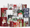 24 Stück Geschenktüten Weihnachten,verschiedene Größen Papier Weihnachtstüten Set,Geschenkpapier Taschen mit Griff,wiederverwendbare Papiertüten für Kinder(6 Jumbo, 6 Groß, 6 Mittel, 6 Klein)