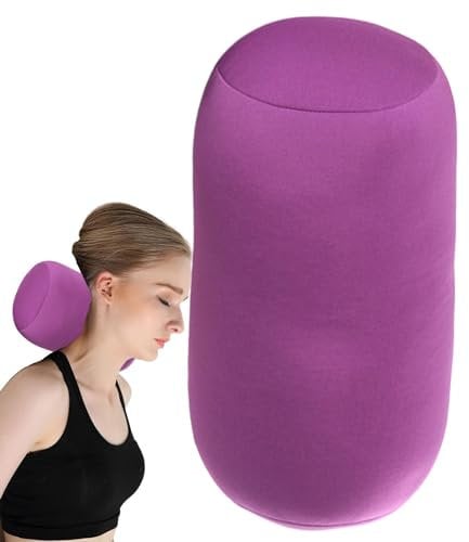 Aizuoni Nackenrolle Mikroperlen, Rundes Relaxkissen Nackenkissen, Mikroperlenkissen | Rundrohr-Nackenkissen Mit Mikrokügelchen,Weiches Kissen Für Den Rücken, Reise-Mützenkissen Für Yoga, Bett