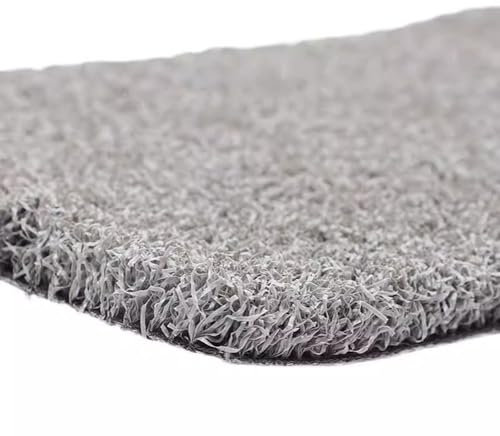 Gazon artificiel haute densité épais avec trous de drainage pour aires de jeux, jardin, terrasse, gris, 50 x 150 cm