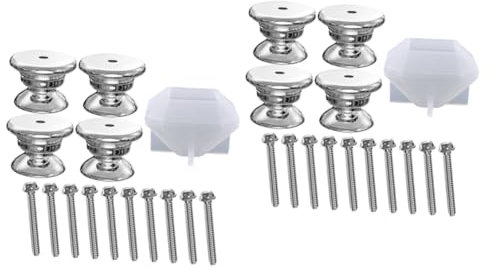 SHINEOFI 2 Sätze Knopfherstellungsform Silikonform für Schubladenknöpfe Schubladenknopf-Zubehör Schimmel Griffe für Küchenschränke Griff zur Herstellung von Formen DIY Bastelform Plastik