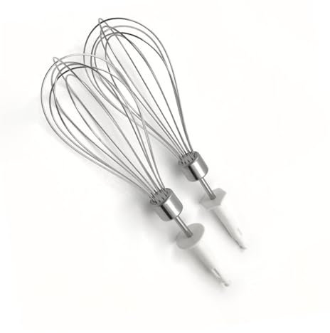 2 piezas, compatibles con Braun, HM3000 HM4644 HM1010, batidor de huevos, batidor de alambre de acero inoxidable de 12 piezas, accesorios for batidora