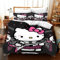 Bettwäsche-Set mit niedlichem Anime-Cartoon-Muster, 3-teiliges Bett in einer Tasche, 3D-Druck, leicht und bequem, 3-teiliges Bettwäsche-Set für Jungen und Mädchen, Schlafzimmer-Dekoration (1 Bettbezug