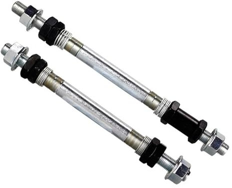 ZiYouao Schnellspanner Fahrrad Fahrradrad Naben Achsstahl Feste Spindelwelle Vintage Umwandeln in den Lager Hubs Road Skewer 150mm 180mm Schnellspanner(Front and Rear)