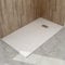 WITEN&NOCK SMC Duschwanne 170x90cm weiß Brausewanne Duschtasse extra flache Steinoptik Antirutschfür Duschkabine Duschwand