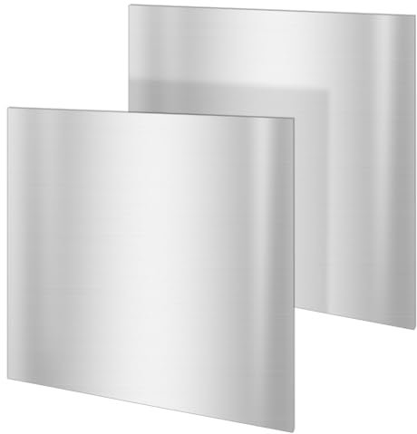 OLYCRAFT 2Pcs 30x30cm Cold Roll Steel Sheet 1mm Thick Square Steel Sheet Steel Metal Strip Plate Steel Sheet Metal Cold Rolled for DIY Projects Industry Machinery Decoration