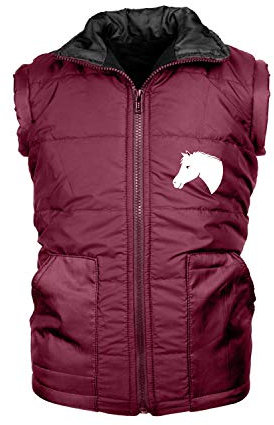 MS-Trachten Kinder Reitweste Mia maroon gesteppt leicht gefüttert (146/152)