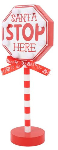 Lampada da Tavolo con Cartello Babbo Natale con Luce Calda a LED, Adatta per L'atmosfera natalizia. Cartello con Cartello Babbo Natale