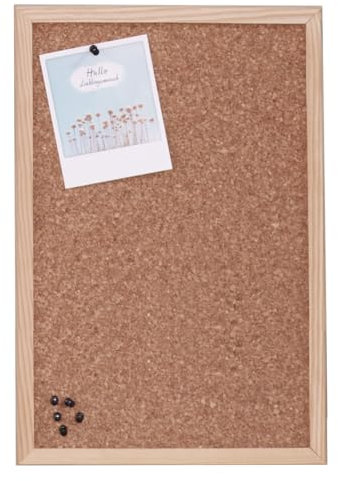 Pinnwand aus Kork und Kiefernholz, 40 x 60 cm