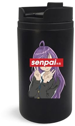 Taza de viaje japonesa de anime japonés, vaso de viaje, taza de café aislada, taza portátil
