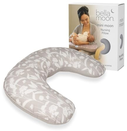 BellaMoon Mini Nursing Pillow for Baby Feeding – Breastfeeding Support Cushion for Moms – Maternity & Pregnancy Pillow – Baby Sleeping, Side Sleeper & Arm Support – Newborn Baby Essentials Set