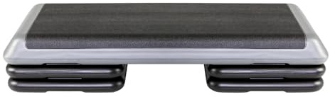 The Step (Made in USA Original Aerobic Platform for Total Body Fitness – Health Club 4 Risers Grey