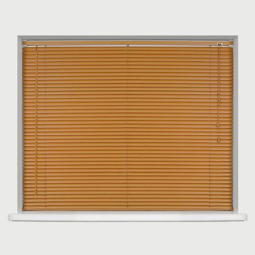 EASYFIT TEAK Wood Effect Venetian blind * AVAILABLE IN WIDTHS 45 CM TO 210 CM * ALSO AVAILABLE IN DARK OAK, BLACK and NATURAL COLOURS* 105 x STANDARD