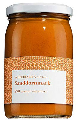 Sanddornmark - Sortenrein - aus 100% Früchten - ohne Zugabe von Zucker (1 x 290g) im Glas