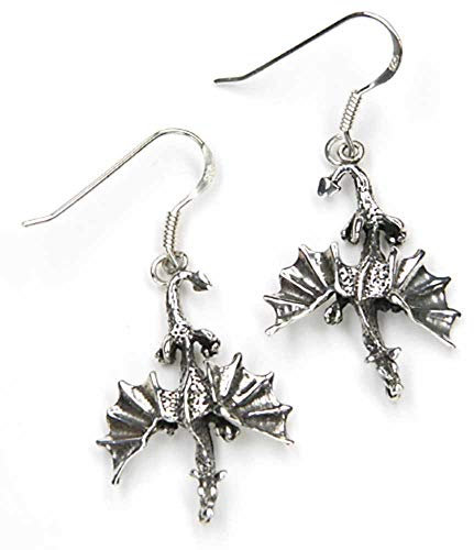 Drachensilber Ohrringe Drachen Ohrschmuck Ohrhänger Drache Silber Schmuck Larp Fantasy