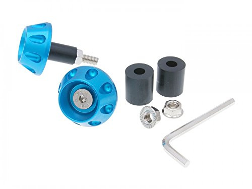Vicma Handlebar/bar Ends Anti-Vibration Flat 13.5/17.5mm (incl. Adapter) - Blue