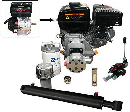 Kit splitter idraulico Loncin 13HP G390 che fornisce circa 15,7 tonnellate di forza di spaccatura a 3000 giri/min e 3045 psi - 210 bar ZZ001082