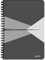 Leitz 44590085 Office Collegeblock A5 liniert, spiralgebunden mit Karton Einband Grau