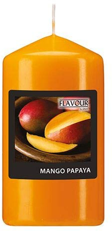 GALA Flavour by Duft-Stumpenkerze Ø 58 mm, 110 mm pfirsich - Mango-Papaya 96904 Duftkerze Deko-Kerze, 6 Stück