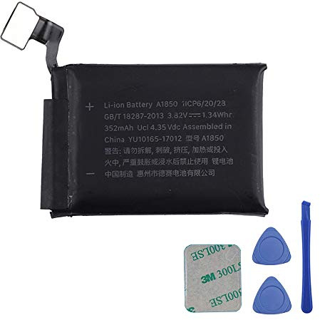 Batterie de rechange A1850 compatible avec Watch Series 3 42 mm GPS + version cellulaire avec outils