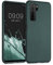 kwmobile Custodia Compatibile con Huawei P40 Lite 5G Cover - Back Case Morbida - Protezione in Silicone TPU Effetto Metallizzato petrolio metallizzato