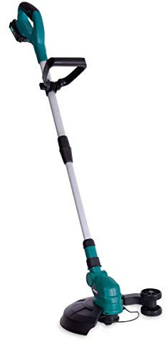 VONROC Débroussailleuse sans Fil 20V - 1 Batterie 2.0 et Chargeur Inclus - 250mm - Inclinaison avec La Lance Télescopique - Système Tap et Go - Doubles Roues Latérales, Travail Ergonomique