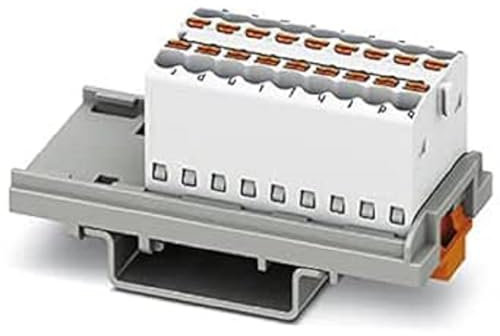PHOENIX CONTACT PTFIX 18X1.5-NS35 WH Verteilerblock, Intern Gebrückt, 500V Nennspannung, 17.5A Nennstrom, 18 Anzahl der Anschlüsse, 0.14 mm²-2.5mm² Querschnitt, 21.6 mm Breite, Weiß, 20 Stück