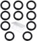 Yijunmca 10 Stk Ringkarabiner Runde Karabinerhaken Schnapphaken Durchmesser 20 mm Federöffnung Karabiner Sprung Ringe Feder O-Ring für Schlüsselkette Handtasche Rucksack Geldbörse, Schwarz