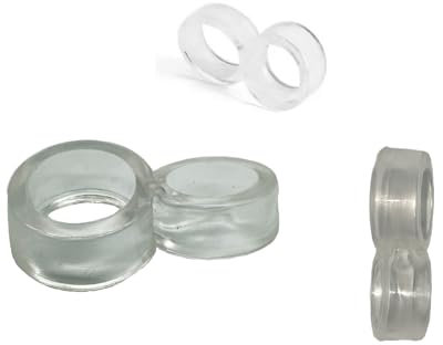 HMH-Shop Türklinkenpuffer Ø 15,5 und 17,5mm Türstopper Klinke Gummi transparent Türgriff Schutz flexibel Stopper für Türklinke oder Fenstergriff (16)