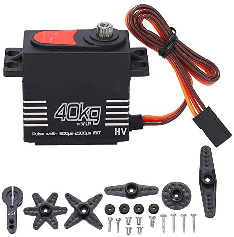 Servo Numérique RC, Servo Numérique à Moteur Numérique à Couple élevé 40KG Servo Numérique à Engrenages Métalliques pour Pièces de Mise à Niveau de Voiture RC 1/8 1/10