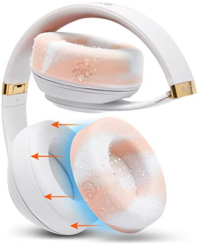 WC SweatZ Studio - Housses d'oreillettes brevetées pour Beats Studio 3 (A1914) et Beats Studio 2 (B0500 / B0501), fabriquées par Wicked Cushions | Pink Marble