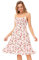 GRACE KARIN Femme Bretelles Spaghetti Robe de Soirée A-Ligne sans Manches Dos Nu Motif Floral M Rose-Blanc Fleur Robe CL1582S22-03