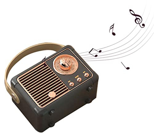 Radio retro,Mini altavoz de batería de larga duración | Llamadas manos libres, batería de 400 mA, cable de carga USB, para IOS/smartphone Abbto