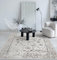 the carpet Mila Moderner Dicher Kurzflor Teppich, Wohnzimmer, Schlafzimmer, Eleganter Glanz, Glanzfaser, Hoch-Tief Effekt, Bordüre, Creme, 80 x 150 cm