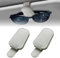 BAVUNV Brillenhalter für Auto Sonnenblende, 2 Pack Universal Leder Sonnenbrillenhalter Auto, Magnetische Auto Visier Brillenhalter für Alle Arten von Gläsern Geeignet (Grau)