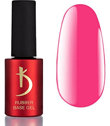 K Professional Rubber Base Gel - Base Coat Pink Neon -7ml- Unterlack - Nagellack - Gel Nägel - Gellack Rosa Farben - UV LED