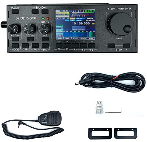 CROIRE 1Set MCHF V0.6.3 HF SDR Ricetrasmettitore QRP Ricetrasmettitore Ham Radio Amatoriale con Alimentatore + Microfono Spina Europea