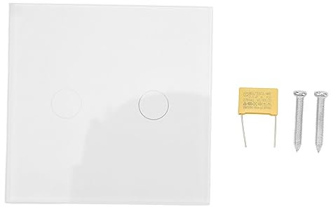 LIVOLO Touch-Lichtschalter, Elektronischer Multi-Control-Schalter mit LED-Anzeige, Kratzfeste Abdeckung aus Gehärtetem Glas, weiß, Einfache Installation, Vielseitige Anwendung