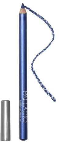 Palladio Wooden Eyeliner Pencil, Thin Pencil Shape, Easy Application, Firm yet Smooth Formula, Perfectly Outlined Eyes, Contour and Line, Long Lasting, Rich Pigment, Deep Blue