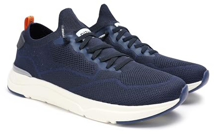 WALK IN PITAS | CUE MAN | Herren Sneakers | Flache Slipper für Männer | Slip on Loafer | Mokassins | Schlupfschuhe | Freizeitschuhe | Walkinpitas Schuhe | Marino 43
