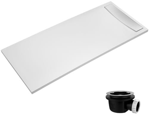 Receveur de douche antidérapant 160 x 80 JACOB DELAFON Flight Neus acrylique rectangle blanc + bonde + capot