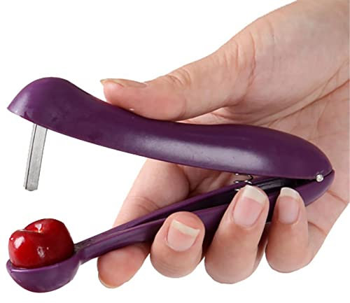 Aizuoni Fröhlicher Samenentferner, Multifunktionaler Obstschneider, Tragbarer Oliven Und Kirschkernentferner, Fruchtentkerner Und Entkerner, Geeignet Für Die Küche Zu Hause, Kirsche, Jujube Und Rote