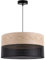 Light-Home Emily Lampenschirm Hängelampe Hängeleuchte - Deckenlampe Industrial für Wohnzimmer Schlafzimmer und Esszimmer - Moderne Pendelleuchte aus Furnierholz - Klassische Eiche - Schwarz 44 cm