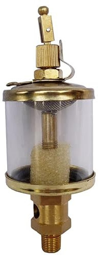 1pc 1/8 1/4 3/8 BSP Male Thread Copper Plating Oil Cup Sight Gravity Drip Feed Oiler Lubricator For Machine Tool(BSP3I8-100ML)