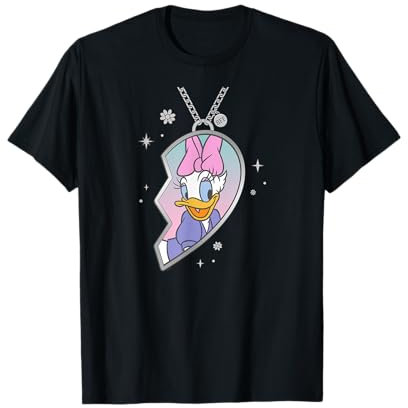 Disney BFF Best Friends Matching Heart Necklace Daisy Duck T-Shirt