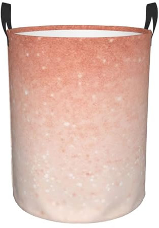 Laundry Baskets, Waterproof Oxford Fabric Laundry Hamper - Rose Gold Faux Glitter - Toys Storage Baskets Bin, Dirty Clothes Storage Hampers With Handle, Organizer Basket, Nursery Hamper, Home Decor
