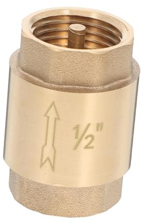 OKUMEYR Messing Rückflussverhinderer Für Warmwasserbereiter Rückschlagventil Mit Außengewinde Einstellbar Für Wasser Gas Luft Dn15 Mehrzweckventil Für Sanitärsysteme Frostsicher Und