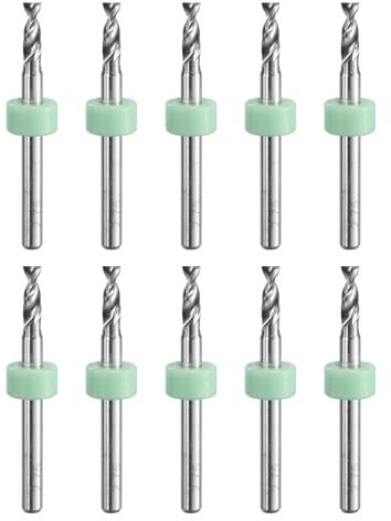 uxcell PCB Drill Bits 2.75mm Tungsten Carbide Rotary Tool Jewelry CNC Engraving Print Circuit Board Micro Drill Bits 1/8 Inch Shank 10 Pcs