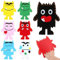 Pesoncarl Fingerpuppen, Farbmonster-Handpuppen, 7pcs emotionale Traurigkeit Plüsch Fingerpuppen, Nicht gewebter Stoff Monster Puppe, DIY Early Learning Sockenpuppen