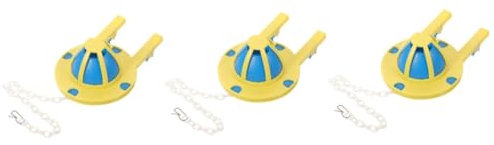 jojofuny 3pcs Toilet Tank Flapper Flush Flapper Chain Dual Flush Valve Kit Easy Install for Toilet Cistern Water Saver